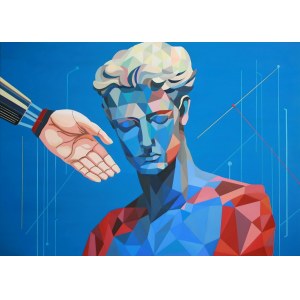 Radosław DZIERZĘDZKI /RAYST/ (ur. 1974), Stworzenie Adama, z serii: Moim zdaniem, 2024