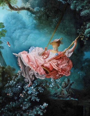 Daria Zbień, Utopia after Jean-Honore Fragonard The Swing, 2024