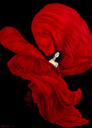 Mariusz Zdybał, Karmonowa z cyklu Loie Fuller, 2024
