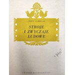 Karolak J. - Folk costumes and customs, Warsaw 1956 [ first edition].