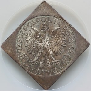 II RP, 10 złotych 1933, Warszawa, Jan III Sobieski, PRÓBA, klipa
