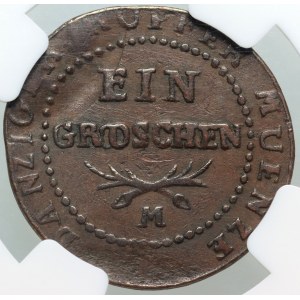 Wolne Miasto Gdańsk, grosz 1809 M, Gdańsk, DESTRUKT