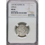 Śląsk pod panowaniem austriackim, Leopold I, 3 krajcary 1673 FIK, Opole