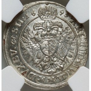 Śląsk pod panowaniem austriackim, Leopold I, 3 krajcary 1695 MMW, Wrocław