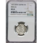 Śląsk pod panowaniem austriackim, Leopold I, 3 krajcary 1695 MMW, Wrocław