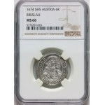 Śląsk pod panowaniem austriackim, Leopold I, 6 krajcarów 1674 SHS, Wrocław