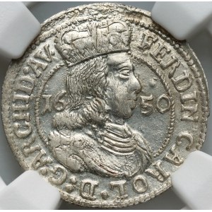 Austria, Ferdinand Karol, 3 Kreuzers 1650, Hall