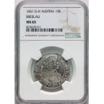 Śląsk pod panowaniem austriackim, Leopold I, 15 krajcarów 1661 GH, Wrocław