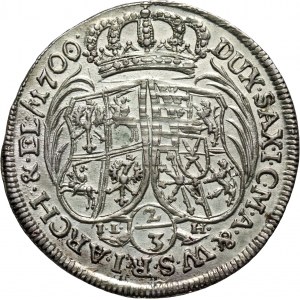 August II Mocny, 2/3 talara (gulden) 1700 ILH, Drezno