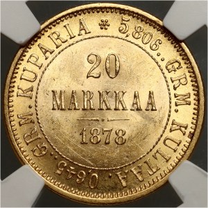 Finland, Alexander II, 20 Markkaa 1878 S, Helsinki