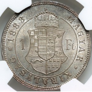 Hungary, Franz Joseph I, Forint 1883, Kremnitz
