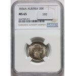 Austria, Franz Joseph I, 20 Kreuzer 1856 A, Vienna
