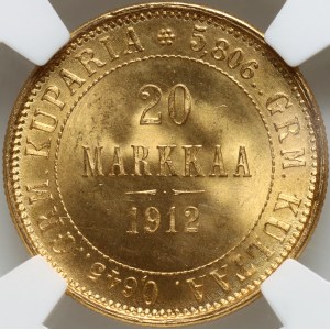 Finland, Nicholas II, 20 Markkaa 1912 S, Helsinki
