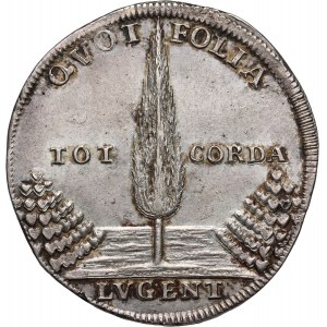 August II Mocny, 2/3 talara 1727 IGS, Drezno, Śmierć żony króla Krystyny Eberhardyny