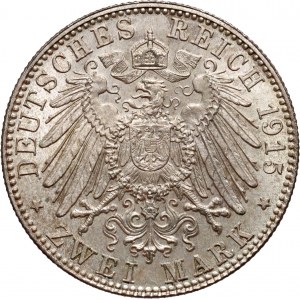 Germany, Saxe-Meiningen, Georg II, 2 Mark 1915, Munich