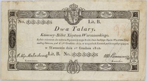 Duchy of Warsaw, 2 thalers 1.12.1810, Lit. B., rare