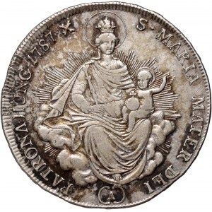 Hungary, Joseph II, 1/2 Thaler 1787 A, Vienna