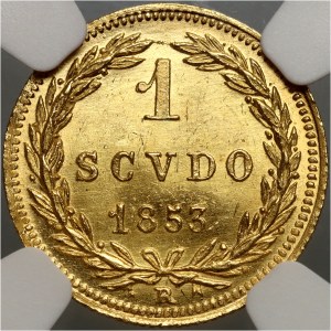 Vatican, Papal States, Pius IX, Scudo 1853-VIII R, Rome