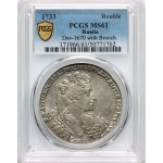 Russia, Anna, Rouble 1733, Moscow, Kadashevsky Dvor