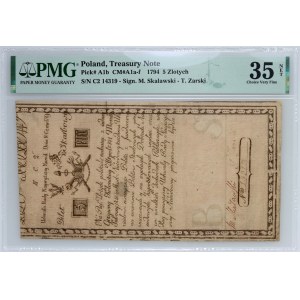 Insurekcja Kościuszkowska, 5 złotych 8.06.1794, seria N.C.2, rzadka odmiana