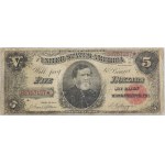 United States of America, Treasury Note, 5 Dollars 1891, Series B