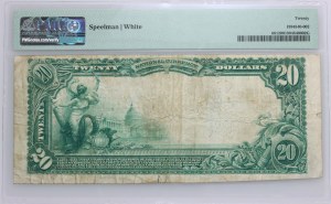Spojené Štáty Americké, New Jersey, The Paterson National Bank, 20 dolárov 1902, séria X
