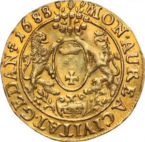 John III Sobieski, ducat 1688, Gdansk.