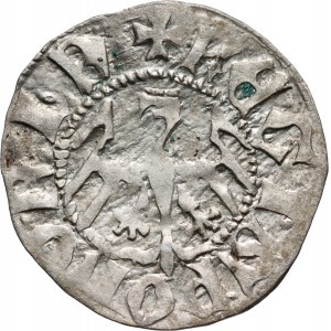 Władysław Jagiełło 1386-1434, półgrosz, Kraków, litera N
