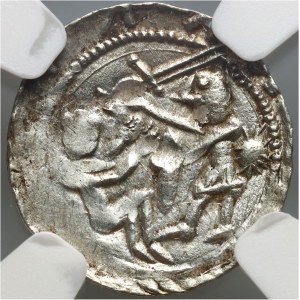 Władysław II Wygnaniec 1138-1146, denar, orzeł i zając