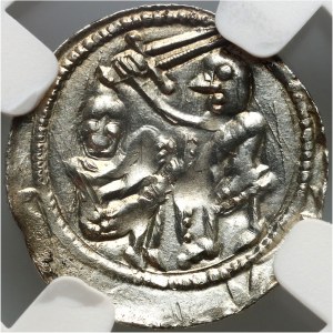 Władysław II Wygnaniec 1138-1146, denar, orzeł i zając