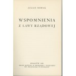 Nowak Julian - Wspomnienia z ławy rządowej.