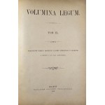 Volumina Legum. Tom IX. Wydawnictwo Komisyi Prawniczej Akademii Umiejętności w Krakowie. Kraków 1889 Nakł. AU.