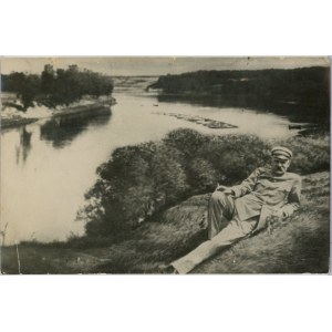 Piłsudski Józef w Druskienikach nad rzeką Niemen, ok. 1926.