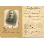 Dowód tożsamości, Dyrekcja Kolei Państwowych w Wilnie, 1926.