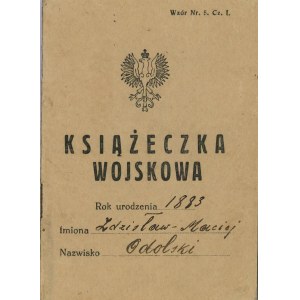 Książeczka wojskowa, Wołkowysk, 1923.