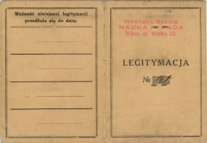 Legitimation, Vilnius School of Science and Work, Vilnius, 1939.