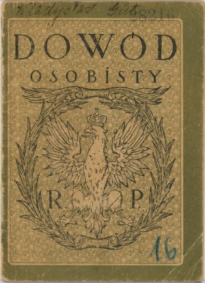 ID card, 1923.