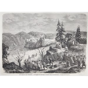 [Powstanie styczniowe] Atak powstańców na zamek w Ojcowie, 1863.