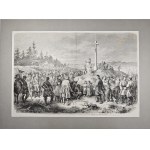 [Powstanie styczniowe] Błogosławieństwo ochotników zamierzającyh przyłączyć się do oddziałów gen. Langiewicza, 1863.