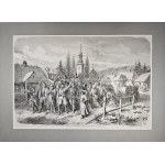 [Powstanie styczniowe] Ochotnicy wyjeżdżający z Grodna do Armii Powstańczej, 1863.