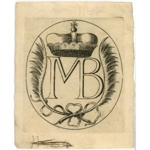 Ekslibris księżnej Marii Benigny Saxen-Lauenburg, 2 poł. XVII w.
