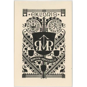 Rudolf Mękicki's own exlibris, 1933.