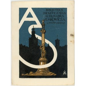 Ekslibris Rudolfa Mękickiego dla Aleksandra Semkowicza, 1923.