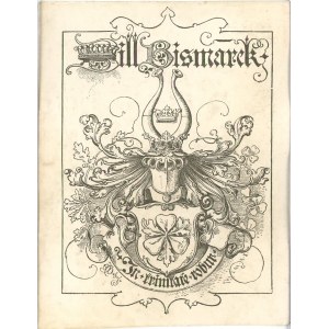 Ekslibris Wilhelma (Bill) Bismarcka, k. XIX w.