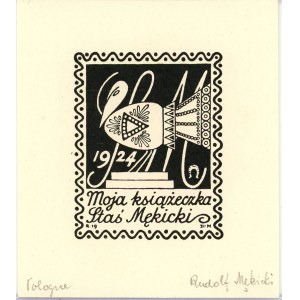 Ekslibris Rudolfa Mękickiego dla Stasia Mękickiego, 1931.