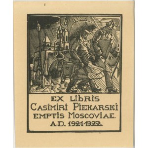 Ekslibris Aleksiego Krawczenko dla Kazimierza Piekarskiego, ok. 1922.