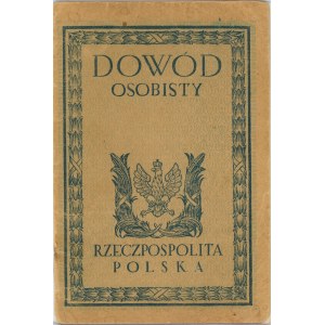 Dowód osobisty, Wilno, 1923.