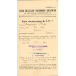 Karta ubezpieczeniowa Zakładu Ubezpieczeń Pracowników Umysłowych we Lwowie, 1934.