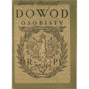 Dowód osobisty, Lwów, 1922.