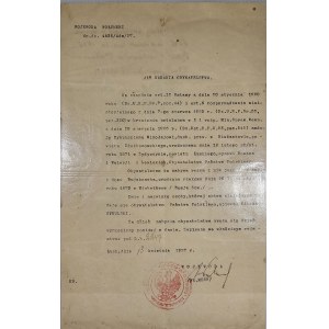 Akt Nadania Obywatelstwa. Wojewoda Wołyński, Łuck 1927 r.